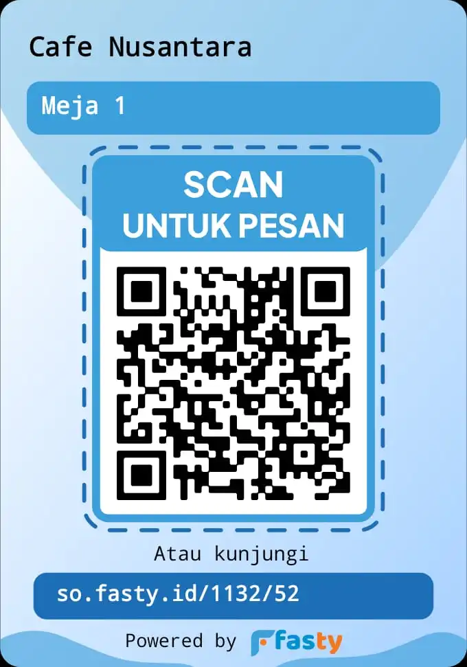 Contoh kode QR meja